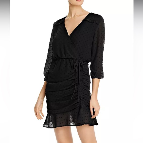 Aqua by Bloomingdales Ruched Dot Dress - Picture 1 of 4